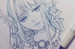 圣诞小姐姐怎么画手绘,绘制灵动圣诞手